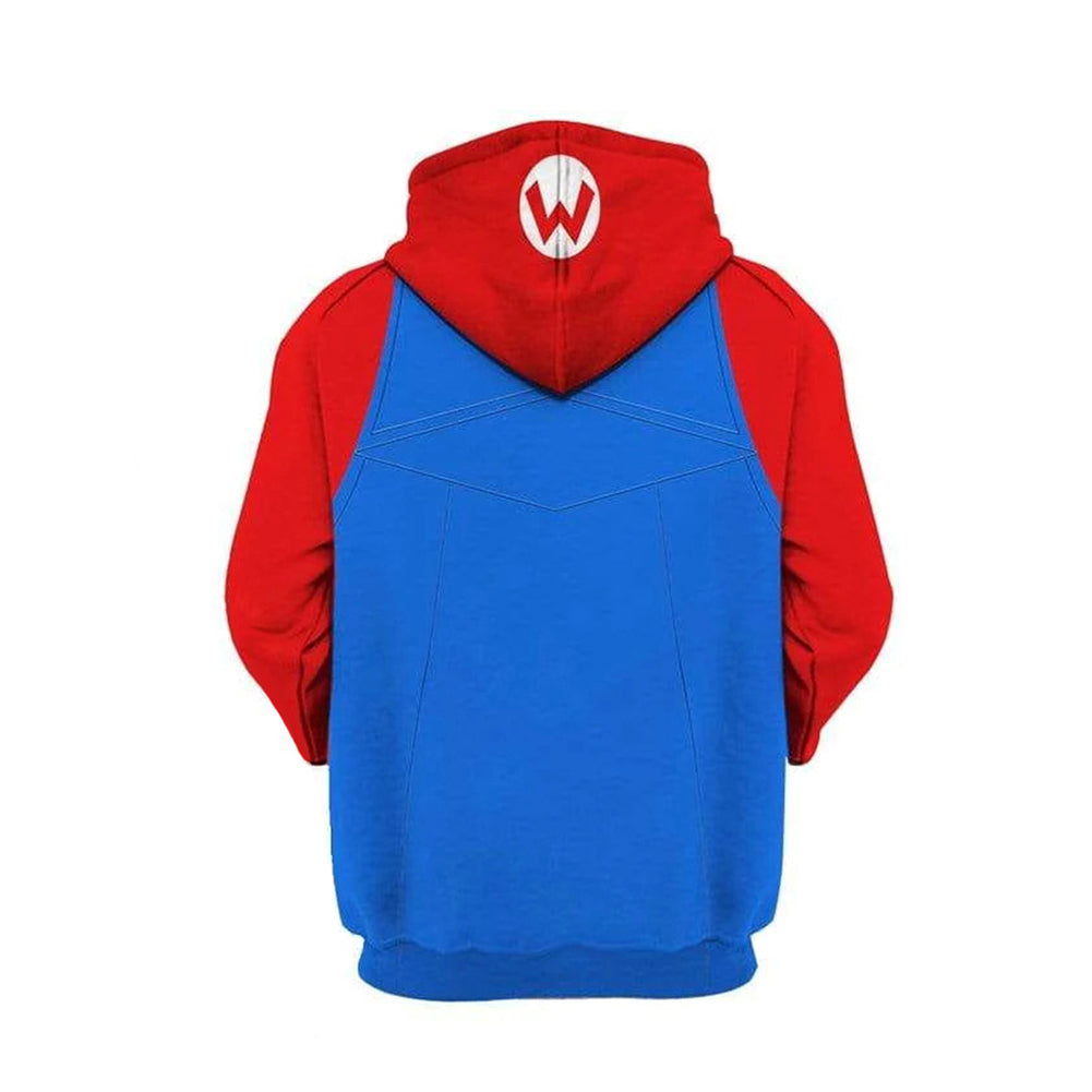 Super Mario Mario Cosplay Hoodie 3D Druck mit Kapuze Sweatshirt Hose Druck Jogger Hose Set