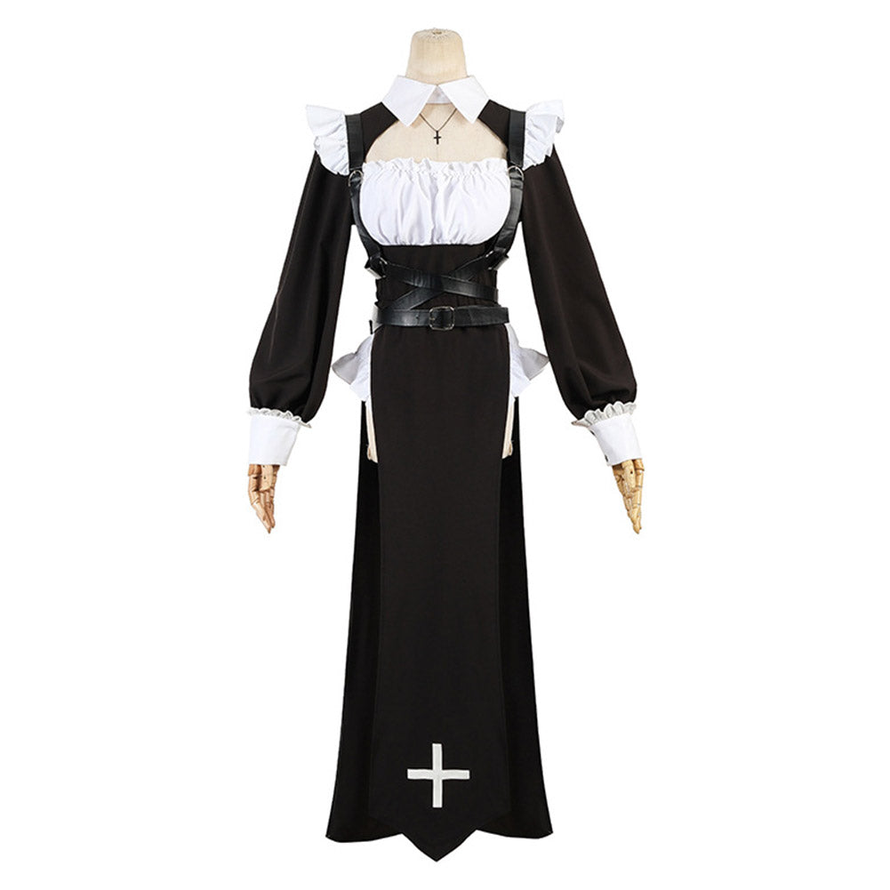The Nun Kostüm Cosplay Halloween Karneval Dienstmädchen Outfits
