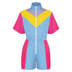 unisex Cosplay Kostüm Outfits Halloween Karneval Anzug Bunte Sportbekleidung 80er 90er Jahre Trainingsanzüge Set