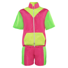 unisex Cosplay Kostüm Outfits Halloween Karneval Verkleidung Anzug Jogginganzüge Set 2 Stück Outfits 80er 90er Jahre Trainingsanzüge Set