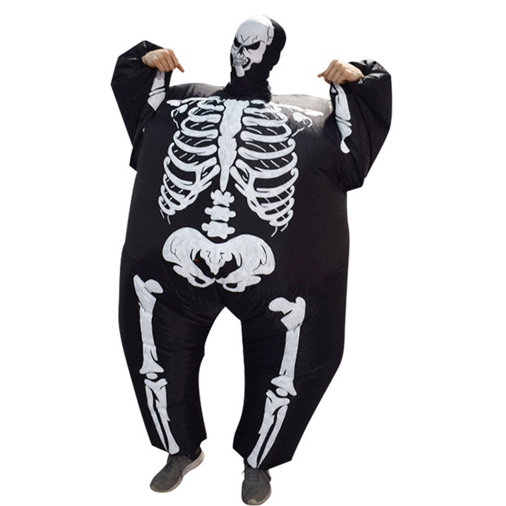 Unisex Erwachsene Skelett Aufblasbare Cosplay Kostüm Fancy Full Body Blow Up Clothes Outfit Halloween Karneval Party Verkleidung Anzug