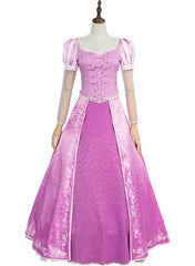 Tangled Prinzessin Rapunzel Kleid Lila Cosplay Kostüm Neu Version - cosplaycartde