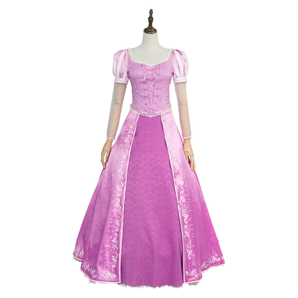 Tangled Prinzessin Rapunzel Kleid Lila Cosplay Kostüm Neu Version