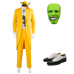 Jim Carrey Gelb Anzug Cosplay Kostüm Uniform Halloween Karneval Kostüm