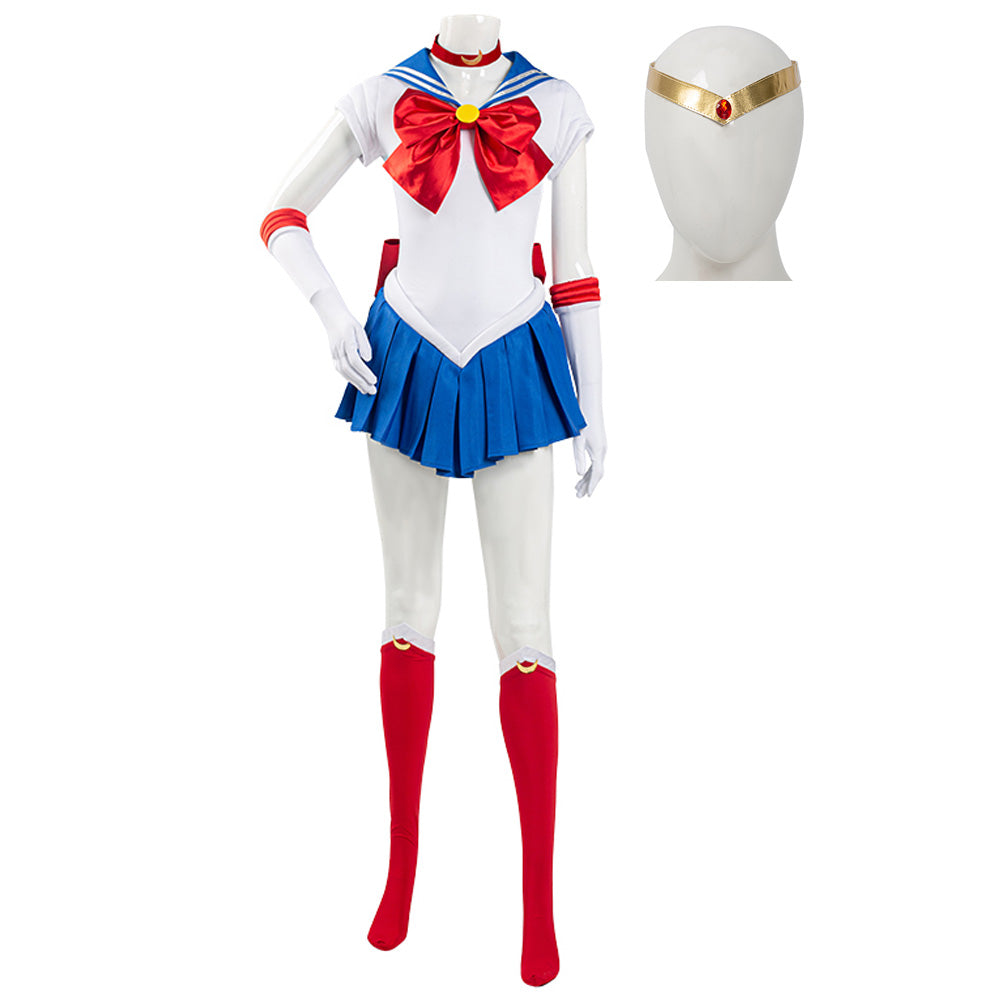 Sailor Moon Tsukino Usagi Uniform Cosplay Kostüm Halloween Karneval Kostüm