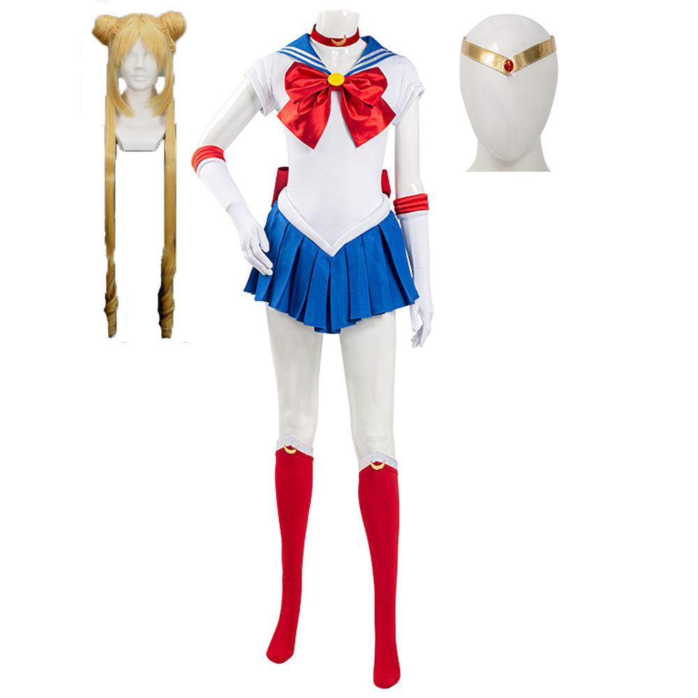 Sailor Moon Tsukino Usagi Uniform Cosplay Kostüm Halloween Karneval Kostüm