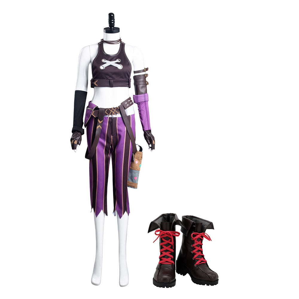 League of Legends LoL Jinx Cosplay Kostüme Outfits Halloween Karneval Set