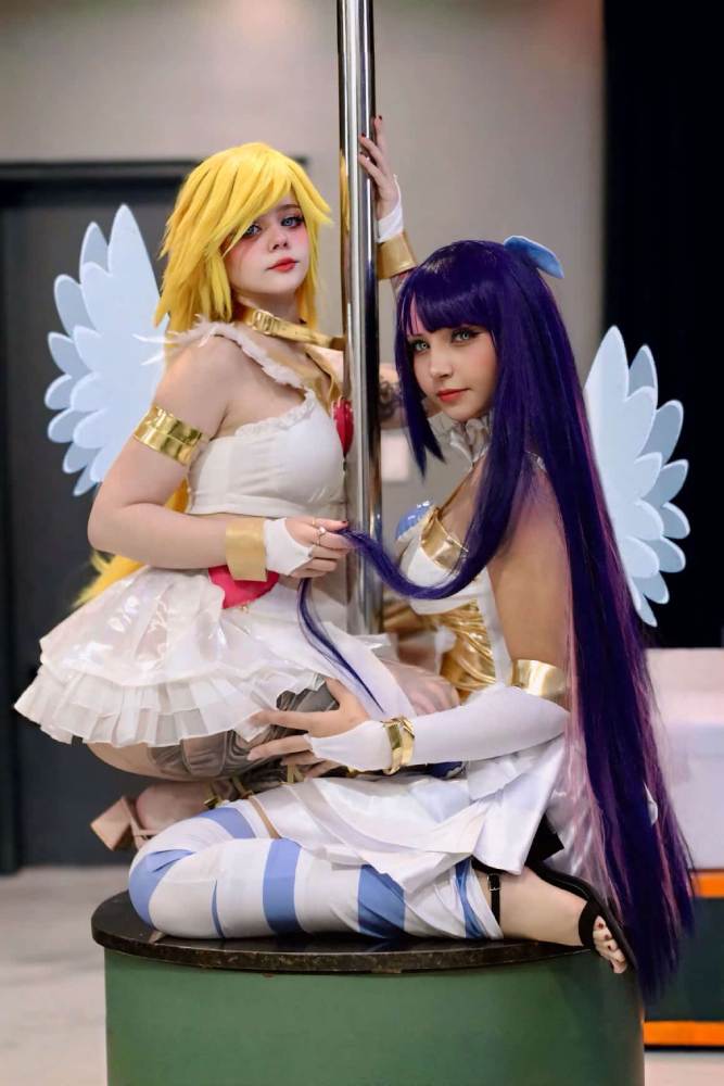 Panty & Stocking with Garterbelt Stocking Angel weiß Cosplay Kostüm Set