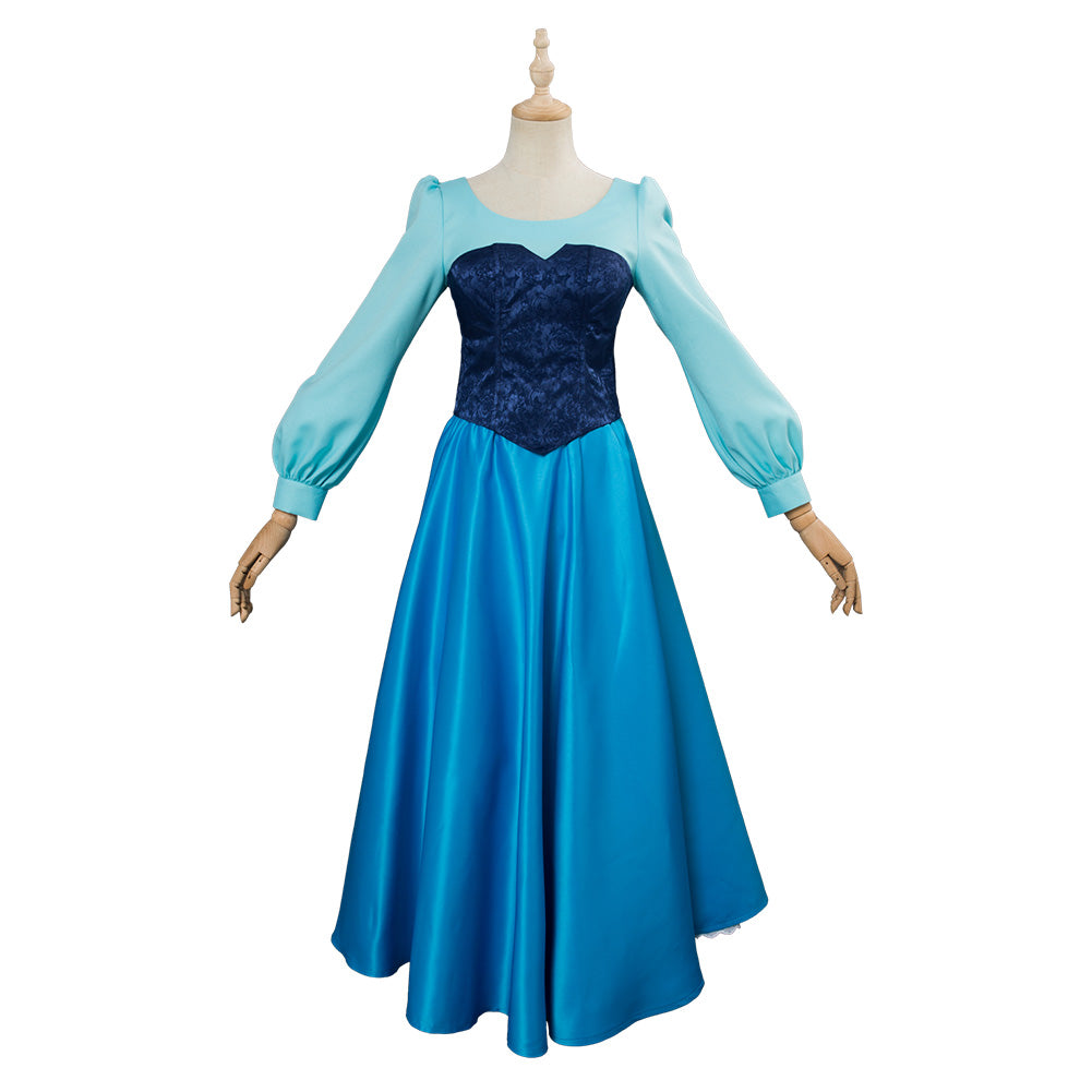 The Little Mermaid Arielle die Meerjungfrau Kleid Cosplay Kostüm Blau Kleid
