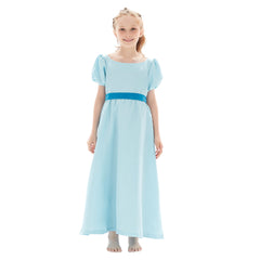 Nimmerland Peter Pan Kinder Wendy Darling Kleid Cosplay Kostüm Blau