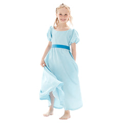 Nimmerland Peter Pan Kinder Wendy Darling Kleid Cosplay Kostüm Blau