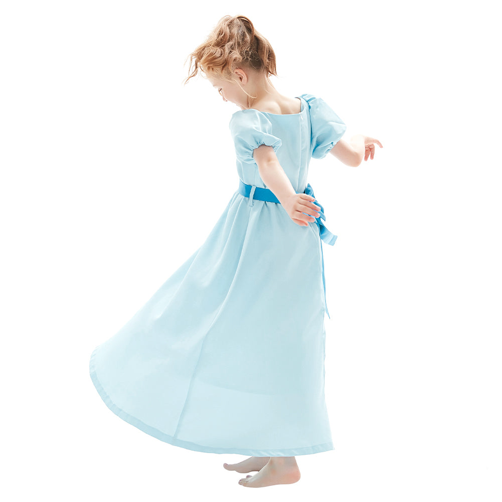 Nimmerland Peter Pan Kinder Wendy Darling Kleid Cosplay Kostüm Blau