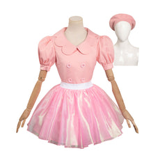 Barbie Margot Robbie rosa Kleid Sets Halloween Karneval Outfits Cosplay Kostüm