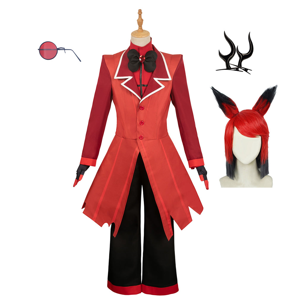 Hazbin Hotel ALASTOR Rot Kostüm Set Cosplay Outfits