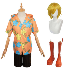 One Piece Sanji Kostüm Set Sommer Cosplay Outfits