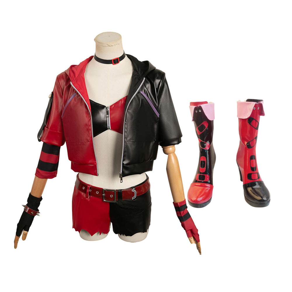 Serie Suicide Squad Isekai Harley Quinn Rot Outfits