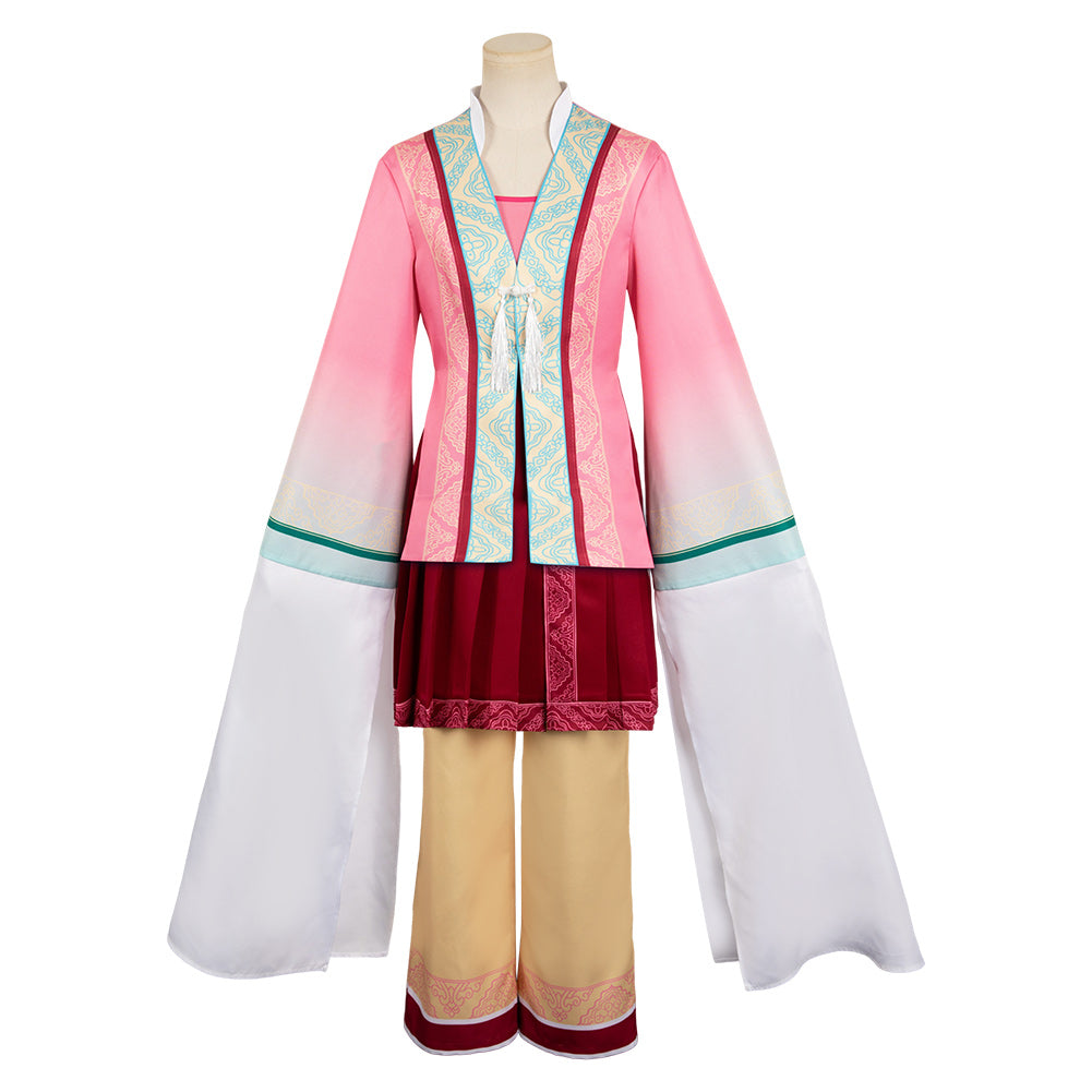 Fangzhu Baoqing Kostüm White Snake Bai She: Fu Sheng rosa Hanfu Cosplay Outfits