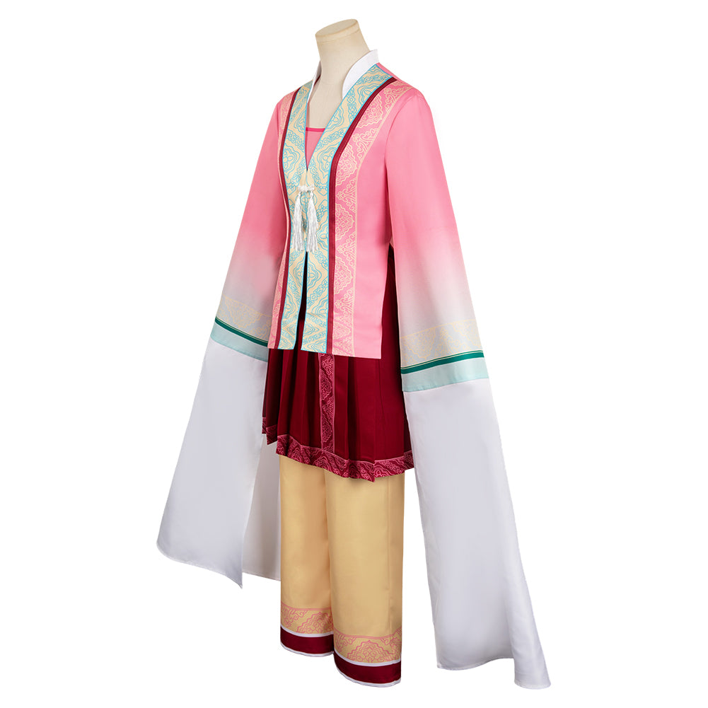 Fangzhu Baoqing Kostüm White Snake Bai She: Fu Sheng rosa Hanfu Cosplay Outfits