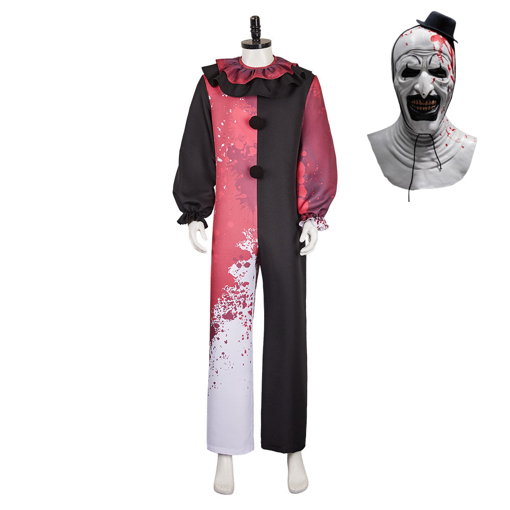 Terrifier 3 Clown Jumpsuit Cosplay Outfits Halloween Karneval Kostüm