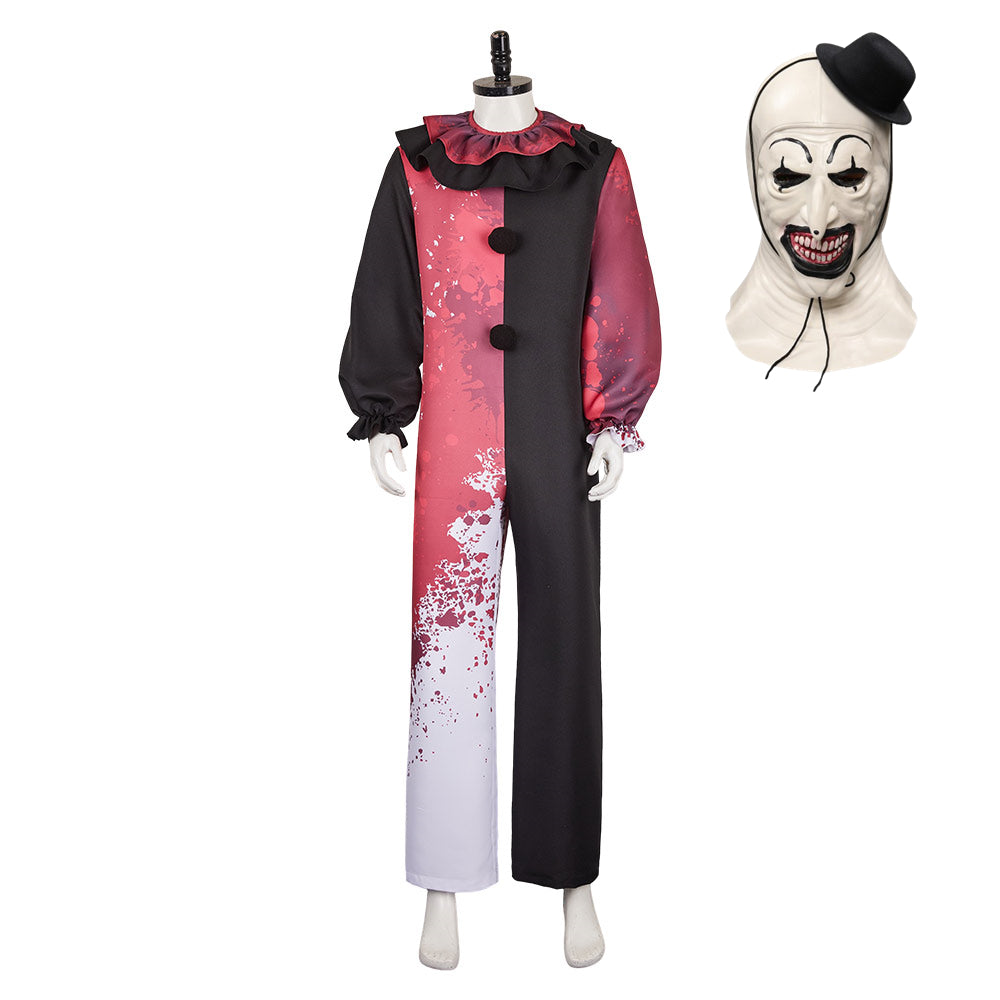 Terrifier 3 Clown Jumpsuit Cosplay Outfits Halloween Karneval Kostüm