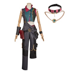 Jinx braun Kostüm Set 2024 Arcane: League of Legends Jinx Outfits