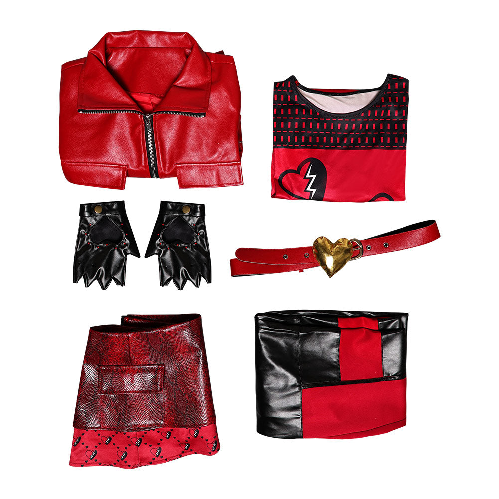 Mädchen Kinder Descendants 2024 Red Kostüm The Rise of Red Cosplay Outfits