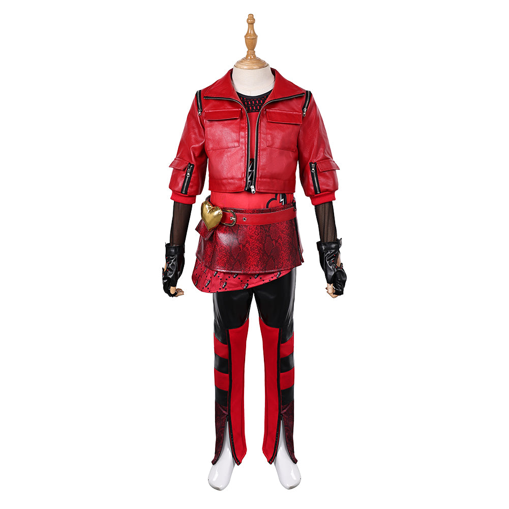 Mädchen Kinder Descendants 2024 Red Kostüm The Rise of Red Cosplay Outfits