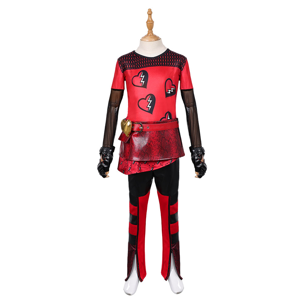 Mädchen Kinder Descendants 2024 Red Kostüm The Rise of Red Cosplay Outfits