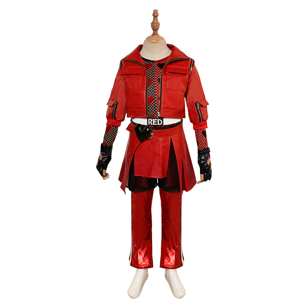 Mädchen Kinder Descendants 2024 Red Kostüm The Rise of Red Cosplay Outfits