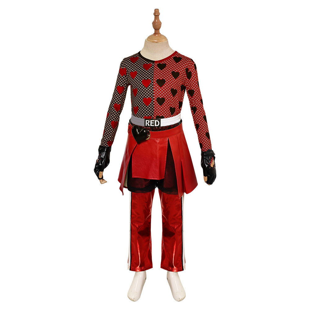 Mädchen Kinder Descendants 2024 Red Kostüm The Rise of Red Cosplay Outfits