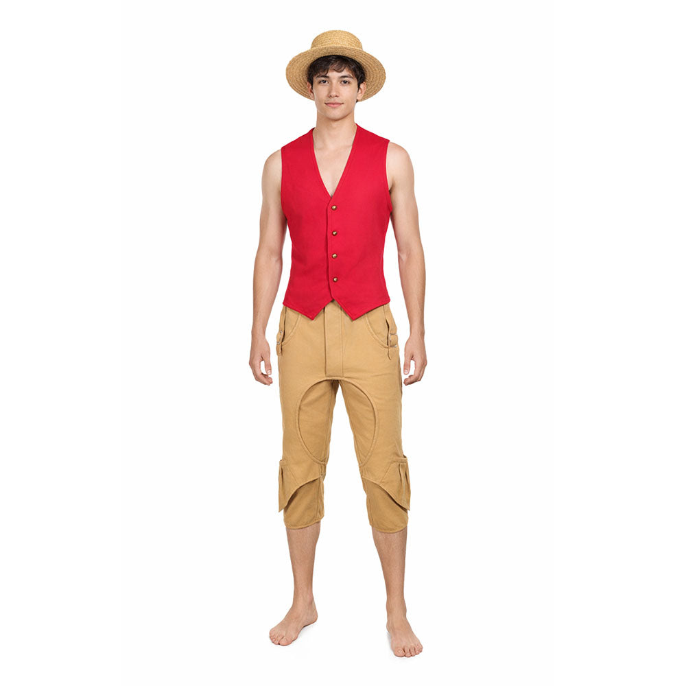 Monkey D. Luffy Kostüm Set One Piece Luffy rot Cosplay Outfit