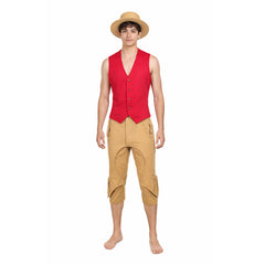 Monkey D. Luffy Kostüm Set One Piece Luffy rot Cosplay Outfit