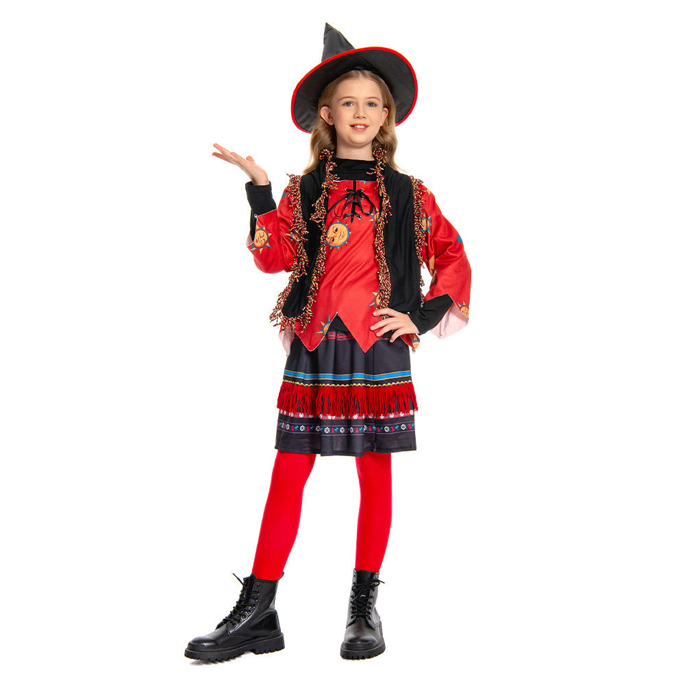 Kinder Mädchen Rock Hut Outfits Hocus Pocus-Dani Dennison Cosplay Kostüm
