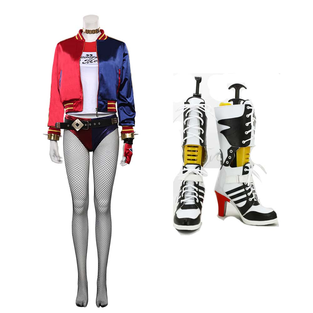 Suicide Squad Harley Quinn Cosplay Kostüm Outfits Dulex Set