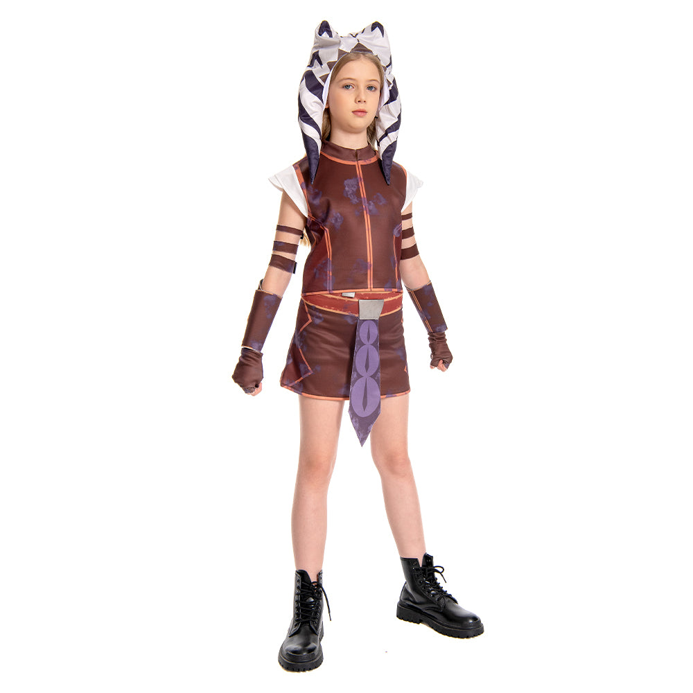 Kinder Tales of the Jedi Cosplay Ahsoka Tano Kostüm Halloween Karneval Outfits