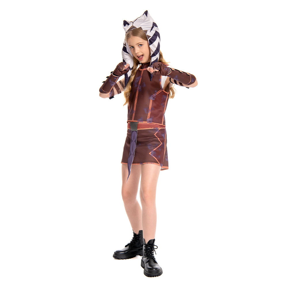 Kinder Tales of the Jedi Cosplay Ahsoka Tano Kostüm Halloween Karneval Outfits