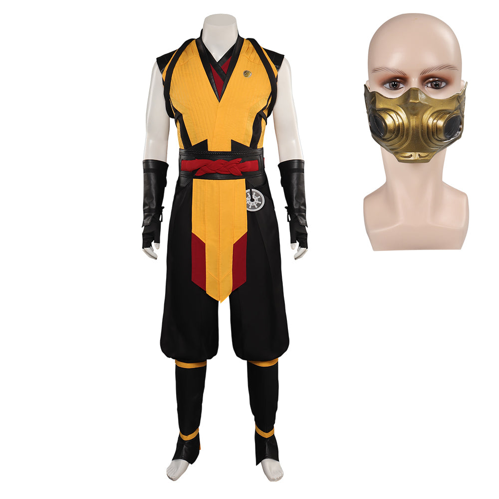Scorpion Kostüm Mortal Kombat Cosplay Halloween Outfits