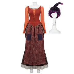 Hocus Pocus 2 Mary Sanderson Cosplay Kostüm Outfits Halloween Karneval Kleid