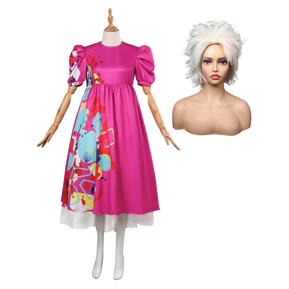 Barbie weird barbie Cosplay rosa Kleid Halloween Karneval Outfits