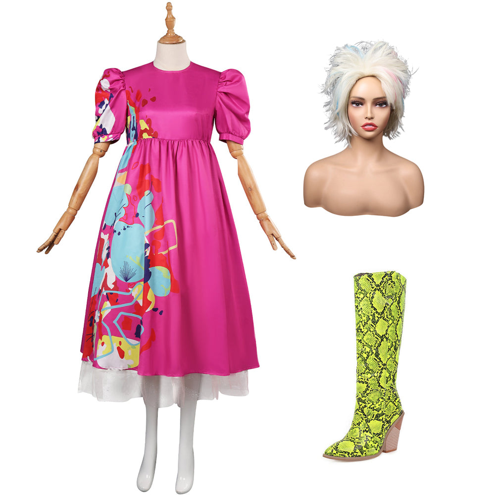Barbie weird barbie Cosplay rosa Kleid Halloween Karneval Outfits