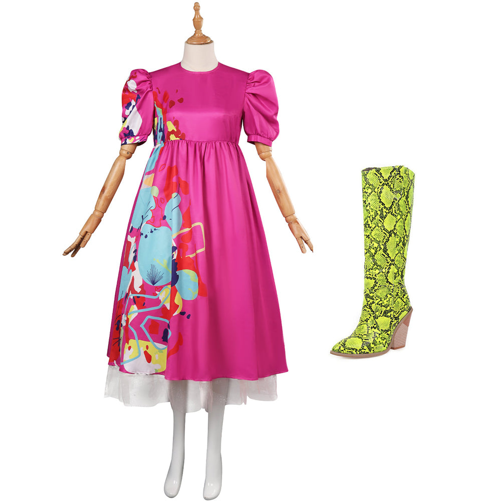 Barbie weird barbie Cosplay rosa Kleid Halloween Karneval Outfits