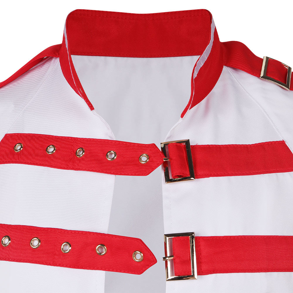 Freddie Mercury Jacke Aus Band Queen Gimme Some Lovin rot-weiß Jacke