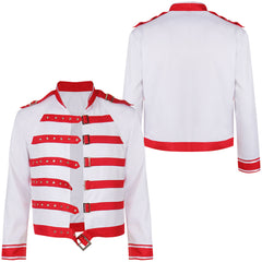 Freddie Mercury Jacke Aus Band Queen Gimme Some Lovin rot-weiß Jacke