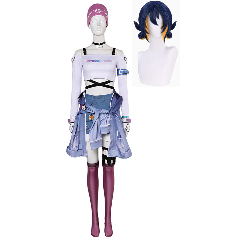 Overwatch OW LE SSERAFIM Kiriko Kamori Cosplay Kostüm Antifragile Kira-Kira Outfits