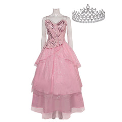 Glinda rosa Kleid elegant Kleid Wicked Glinda Cosplay Kostüm