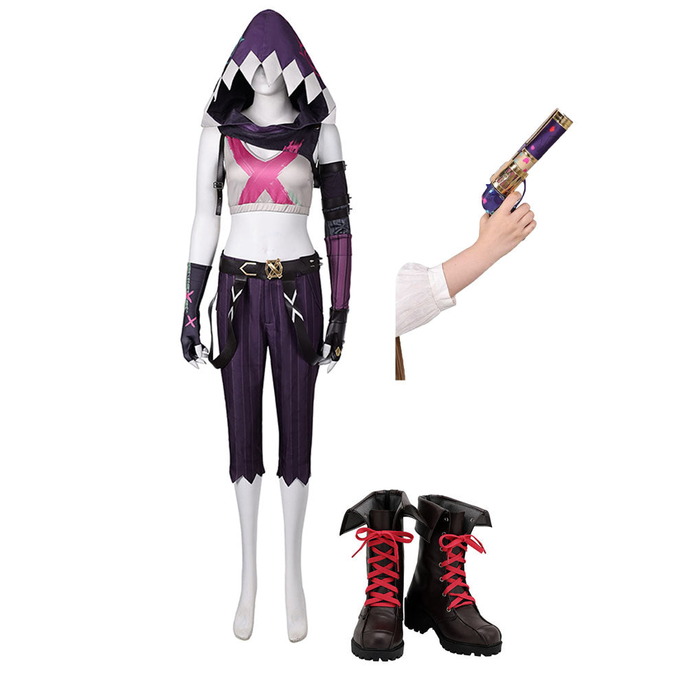 Jinx Kostüm 2024 Arcane: League of Legends Jinx neu Outfits