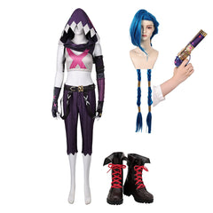 Jinx Kostüm 2024 Arcane: League of Legends Jinx neu Outfits