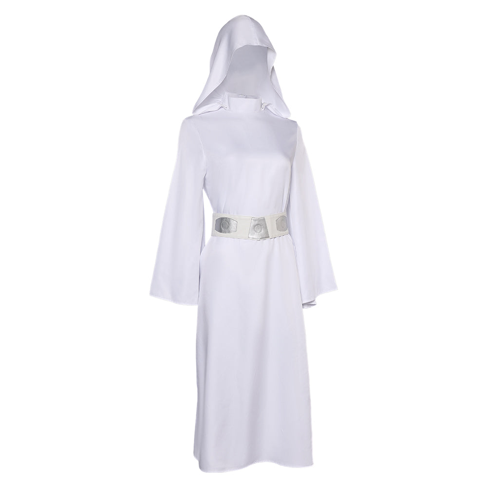 Leia Organa Solo weiß Umhang mit Kapuze Cosplay Kostüm