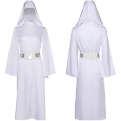 Leia Organa Solo weiß Umhang mit Kapuze Cosplay Kostüm