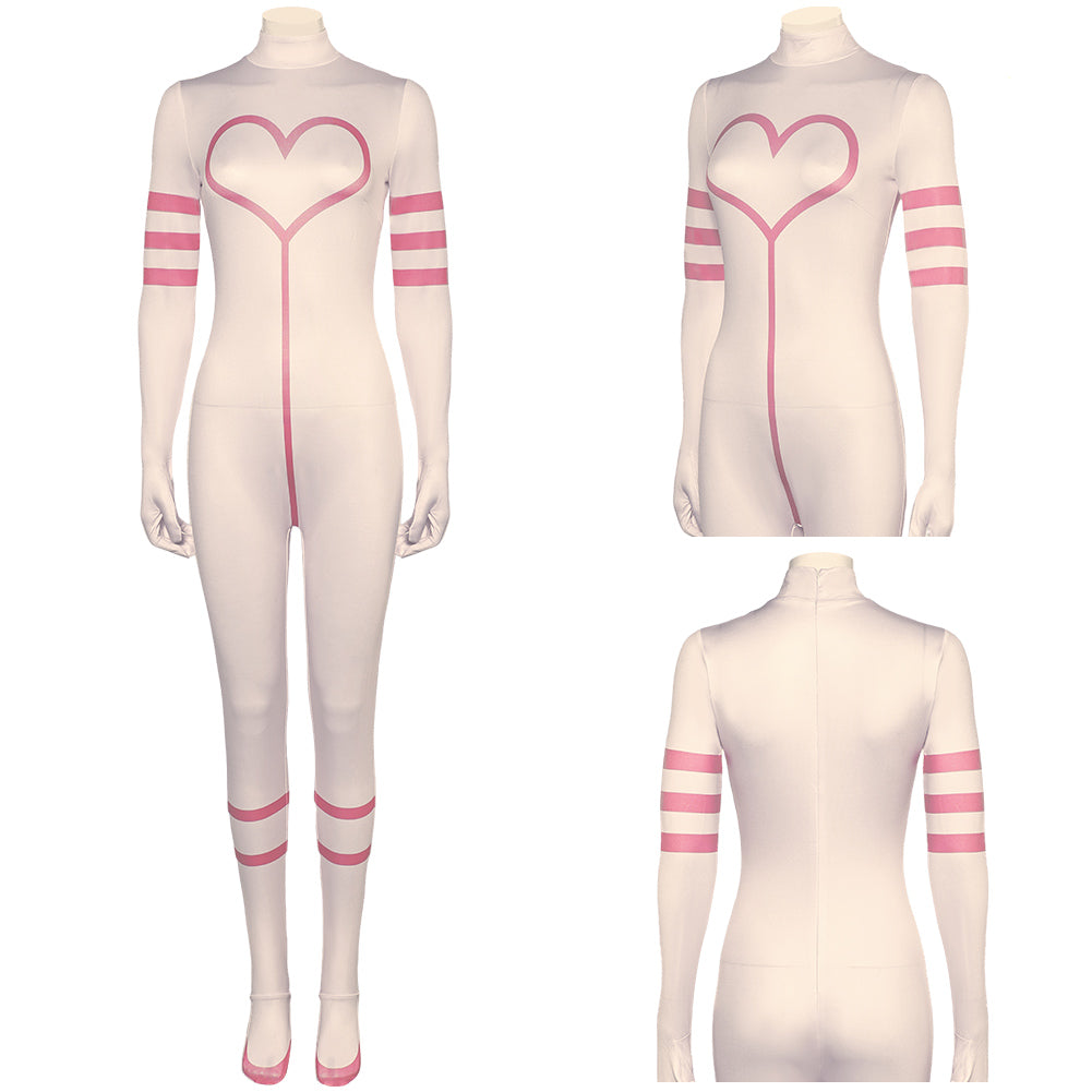 Hazbin Hotel Angel Dust weiß Jumpsuit Cosplay Kostüm